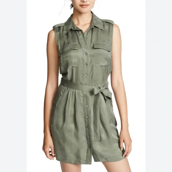 L'AGENCE | Dresses | Lagence Evelyn Military Dress In Green | Poshmark